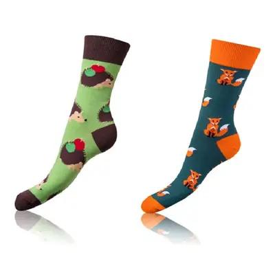 Bellinda CRAZY SOCKS 2x - Cheerful Socks 2 Pairs - Orange - Light 98865456