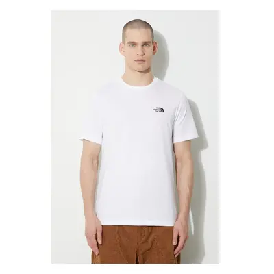 Tričko The North Face M S/S Simple Dome Tee bílá barva, s potiskem, 89383751