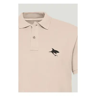 Polo Tričko Slim Fit, Barva Růžová, s Potiskem Shark 95209395