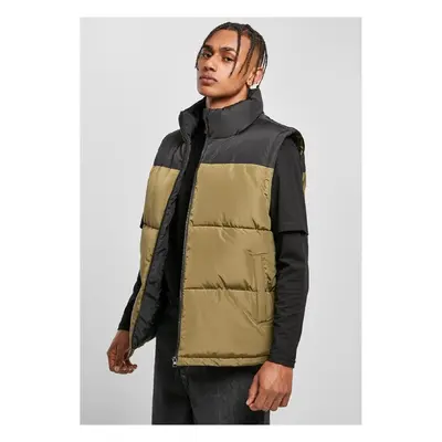 Urban Classics Block Puffer Vest černá/tiniolive 91271941