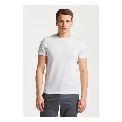 TRIČKO GANT SLIM PIQUE SS T-SHIRT WHITE 81559527