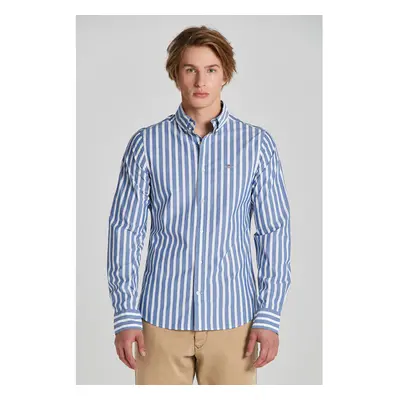 KOŠILE GANT SLIM WIDE POPLIN STRIPE SHIRT COLLEGE BLUE 90512445