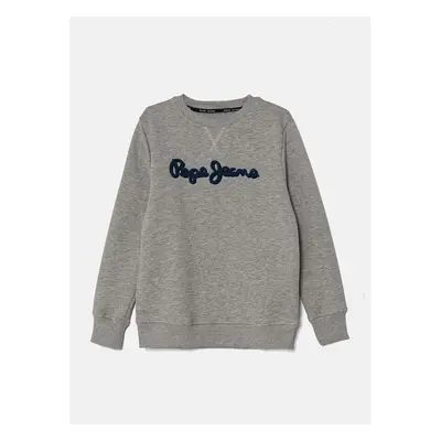 Dětská bavlněná mikina Pepe Jeans NEW LAMONTY CREW šedá barva, s 97591713