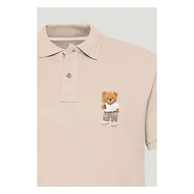 Polo Tričko Slim Fit, Barva Růžová, s Potiskem Prestige Teddy 95209575