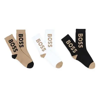 Dětské ponožky BOSS 3-pack černá barva, J51577 98588202