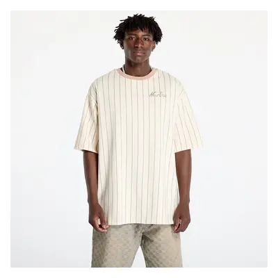 Tričko New Era Pinstripe Oversized Tee UNISEX Light Cream S 96455245