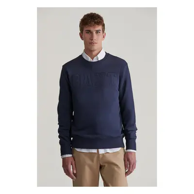 MIKINA GANT EMBOSSED C-NECK SWEAT EVENING BLUE 96191865