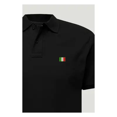 Polo Tričko Slim Fit, Barva Černá, s Potiskem Italy Flag 95209547