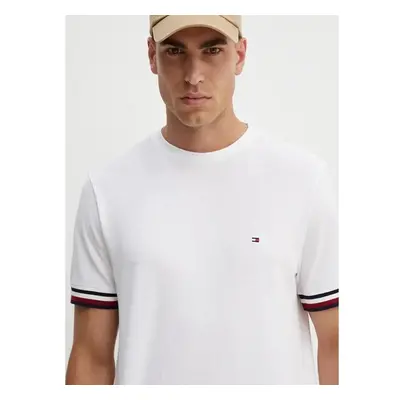 Bavlněné tričko Tommy Hilfiger bílá barva, s aplikací, MW0MW36452 99109847