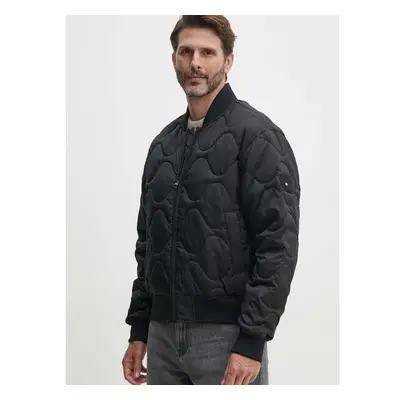 Bomber bunda Tommy Hilfiger černá barva, přechodná, MW0MW37341 96305401