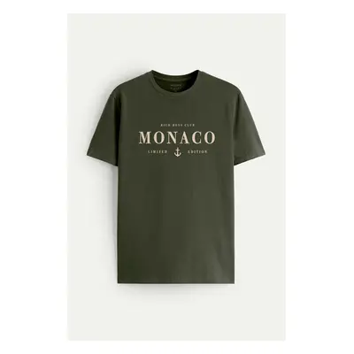 Tričko, Barva Khaki, s Potiskem Monaco 91579177