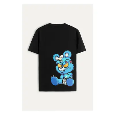 Tričko, Barva Černá, s Potiskem Mad Blue Bear 91579350