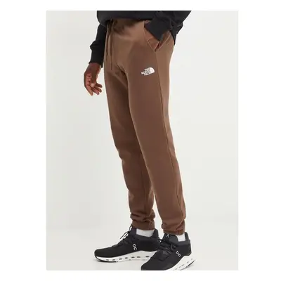 Bavlněné tepláky The North Face Zumu Jogger hnědá barva, s potiskem, 98697678