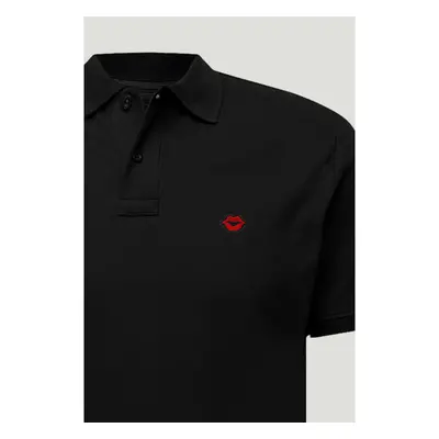 Polo Tričko Slim Fit, Barva Černá, s Potiskem Kiss 95209535