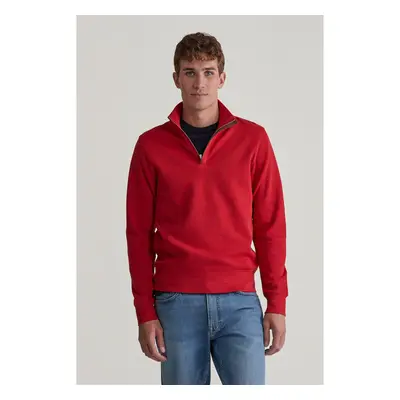 MIKINA GANT SACKER RIB HALF ZIP DRAGON RED 96191882