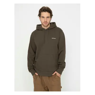 Carhartt WIP Script Embroidery HD (cypress/white)hnědá 96189732