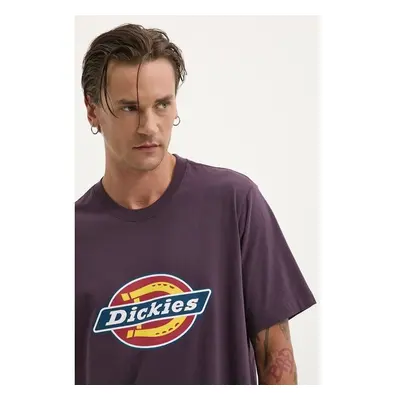 Tričko Dickies fialová barva, s potiskem 98837597