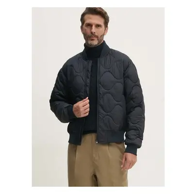 Bomber bunda Tommy Hilfiger tmavomodrá barva, přechodná, MW0MW37341 97591705