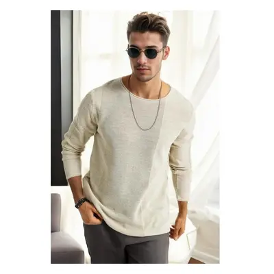 60226 Dewberry Knitwear Menswear Sweater-BEIGE 98594196