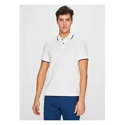 Bavlněné polo tričko Armani Exchange bílá barva, hladké, 8NZF75 Z8M5Z 90158105