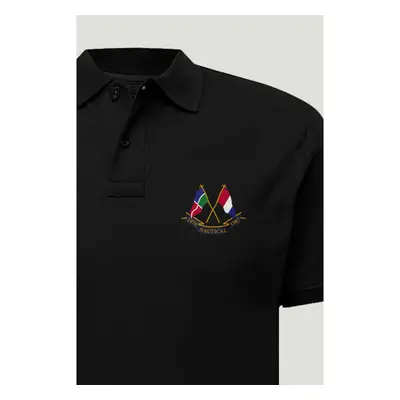 Polo Tričko Slim Fit, Barva Černá, s Potiskem Nautical Flags 95209567