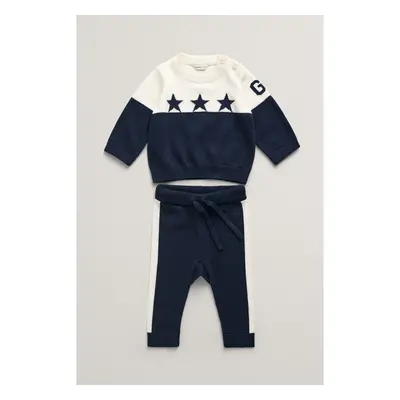 DĚTSKÝ SET GANT STAR AND G KNITTED SET EVENING BLUE 93464081