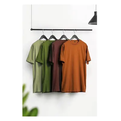 Trendyol Brown-Khaki-Orange-Light Green Slim/Slim Cut 4-Pack Basic 100 98678638