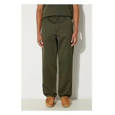 Kalhoty Carhartt WIP Simple Pant pánské, zelená barva, jednoduché, 97962774