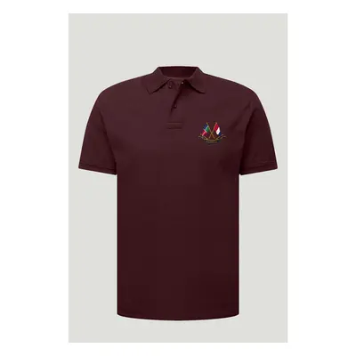 Polo Tričko Slim Fit, Barva Bordó, s Potiskem Nautical Flags 95209563