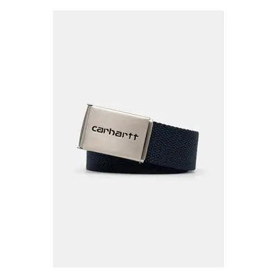 Pásek Carhartt WIP Clip Belt Chrome tmavomodrá barva, I019176.29LXX 99054334