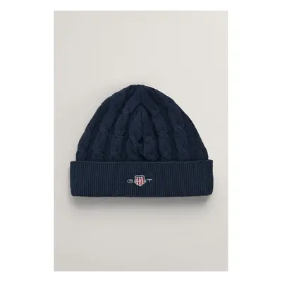 ČEPICE GANT SHIELD COTTON CABLE BEANIE EVENING BLUE 93464086