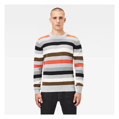 G-STAR Sweater - Multi stripe r knit l\s grey 96312705