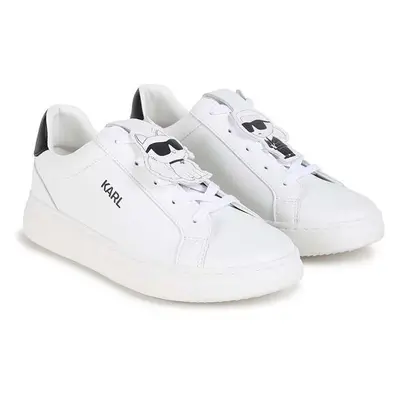 Dětské kožené sneakers boty Karl Lagerfeld bílá barva, Z30313 96305550