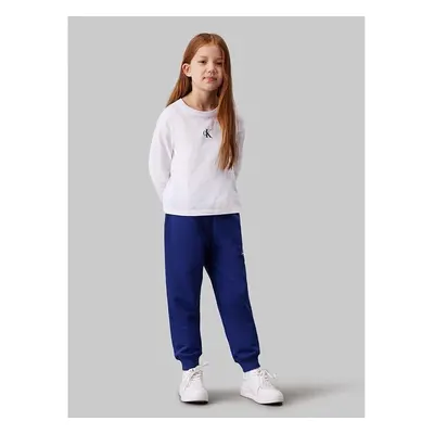 Dětské bavlněné tepláky Calvin Klein Jeans SWEATPANTS modrá barva, s 97591797