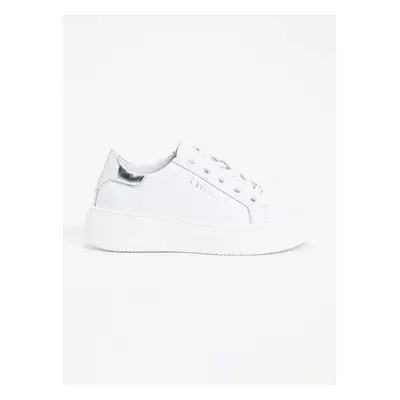 Dětské kožené sneakers boty Twinset bílá barva, 242GCJ012 97591678