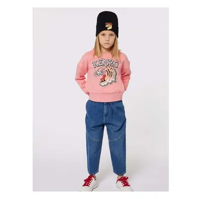 Dětská mikina Kenzo Kids růžová barva, s potiskem, K60692 96274998