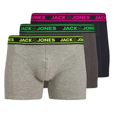 JACK & JONES Boxerky JACEthan námořnická modř / tmavě šedá / šedý 95098689