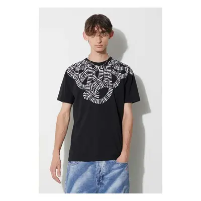 Bavlněné tričko Marcelo Burlon Snake Wings černá barva 84856381