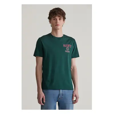 TRIČKO GANT CREST GRAPHIC TSHIRT TARTAN GREEN 97832493