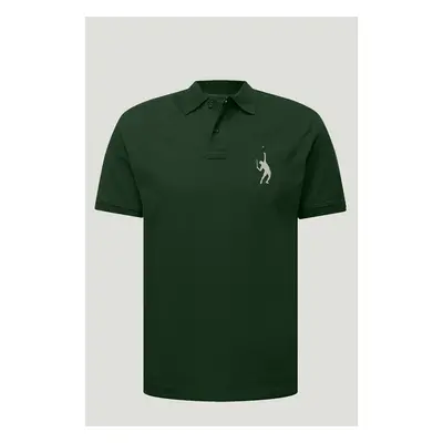 Polo Tričko Slim Fit, Barva Zelená, s Potiskem Tennis Serve 95209405