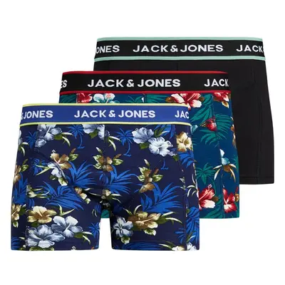 JACK & JONES Boxerky tmavě modrá / hnědá / černá / offwhite 46190155