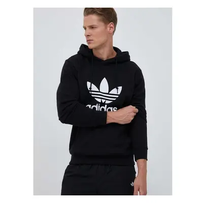 Bavlněná mikina adidas Originals Classics Trefoil Hoodie pánská, černá 83436010