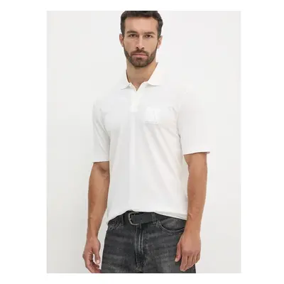 Polo tričko Armani Exchange bílá barva, s aplikací, 6DZFJA ZJXHZ 98697688