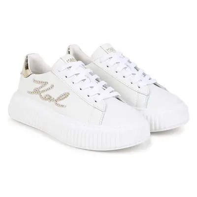 Dětské kožené sneakers boty Karl Lagerfeld bílá barva, Z30310 96305481