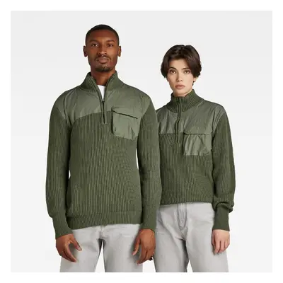 G-STAR Sweater - Army half zip knit green 96312903