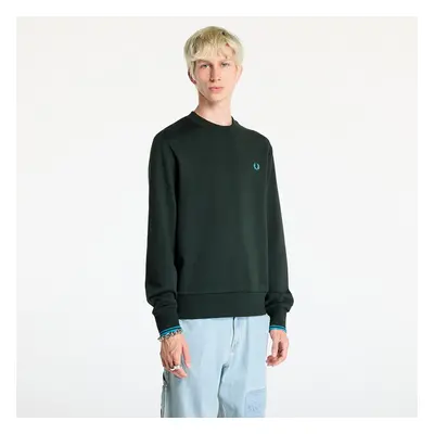 Mikina FRED PERRY Crew Neck Sweatshirt Night Green/ Ocean M 98592952