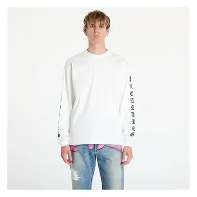 Tričko PLEASURES Oe Heavyweight Long Sleeve Tee White M 98798089