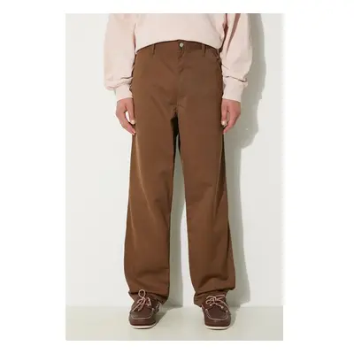 Kalhoty Carhartt WIP Simple Pant pánské, hnědá barva, ve střihu chinos 97962895