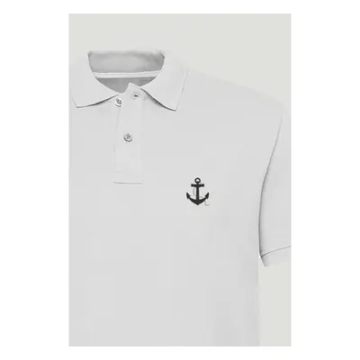 Polo Tričko Slim Fit, Barva Bílá, s Potiskem Anchor 95209391