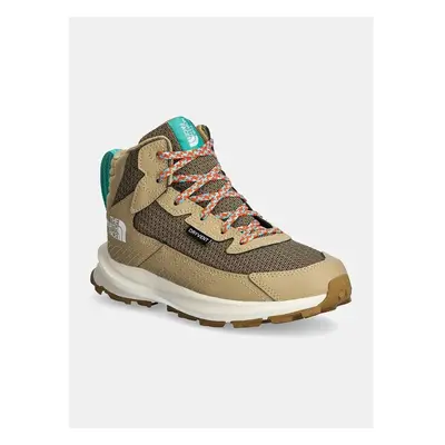 Dětské boty The North Face FASTPACK HIKER MID WP béžová barva, 98977341